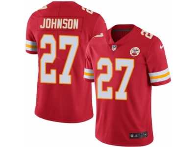 Men's Nike Kansas City Chiefs #27 Larry Johnson Limited Red Rush NFL Jersey