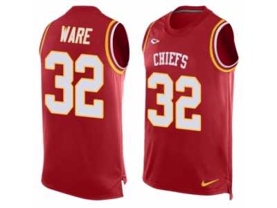 Men's Nike Kansas City Chiefs #32 Spencer Ware Limited Red Player Name & Number Tank Top NFL Jersey