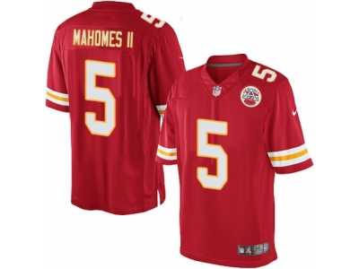 Men's Nike Kansas City Chiefs #5 Patrick Mahomes II Limited Red Team Color NFL Jersey