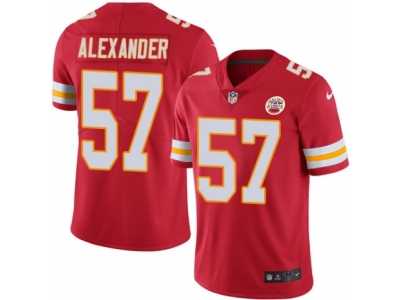 Men's Nike Kansas City Chiefs #57 D.J. Alexander Limited Red Rush NFL Jersey