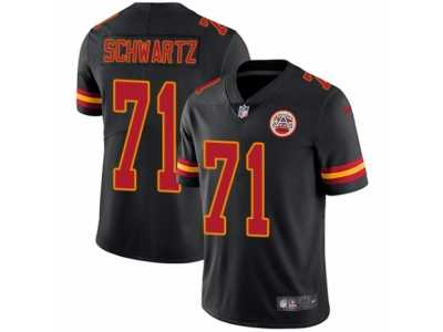 Men's Nike Kansas City Chiefs #71 Mitchell Schwartz Limited Black Rush NFL Jersey