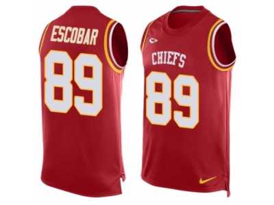 Men's Nike Kansas City Chiefs #89 Gavin Escobar Limited Red Player Name & Number Tank Top NFL Jersey