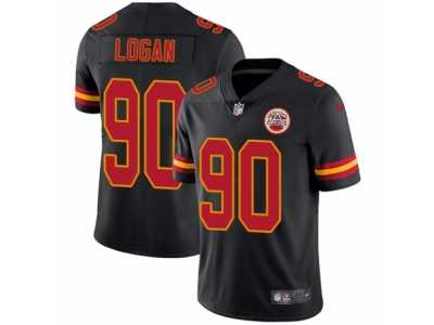 Men's Nike Kansas City Chiefs #90 Bennie Logan Limited Black Rush NFL Jersey