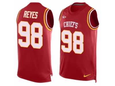 Men's Nike Kansas City Chiefs #98 Kendall Reyes Limited Red Player Name & Number Tank Top NFL Jersey