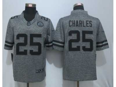 Nike Kansas City Chiefs #25 Jamaal Charles Gray Gridiron Gray Jerseys(Limited)