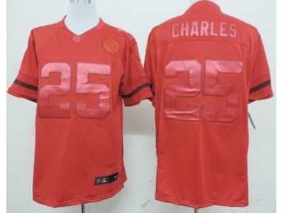 Nike Kansas City Chiefs #25 Jamaal Charles Red Jerseys(Drenched Limited)