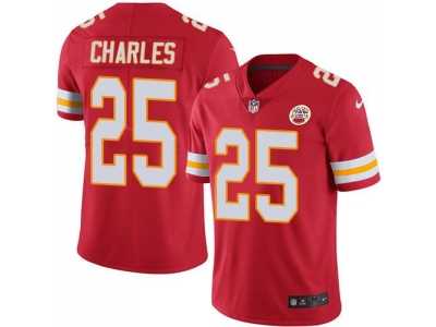 Nike Kansas City Chiefs #25 Jamaal Charles Red Men's Stitched NFL Limited Rush Jersey