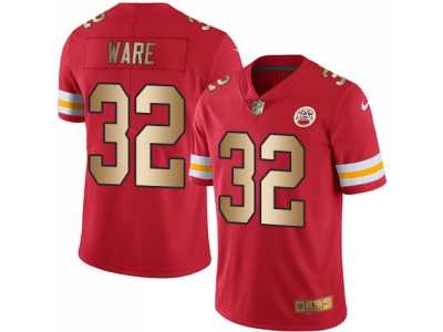 Nike Kansas City Chiefs #32 Spencer Ware Red Men's Stitched NFL Limited Gold Rush Jersey