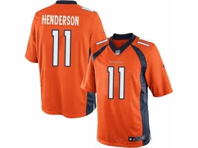 Men's Nike Denver Broncos #11 Carlos Henderson Limited Orange Team Color NFL Jersey