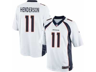 Men's Nike Denver Broncos #11 Carlos Henderson Limited White NFL Jersey
