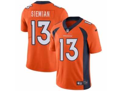 Men's Nike Denver Broncos #13 Trevor Siemian Vapor Untouchable Limited Orange Team Color NFL Jersey