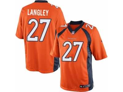 Men's Nike Denver Broncos #27 Brendan Langley Limited Orange Team Color NFL Jersey