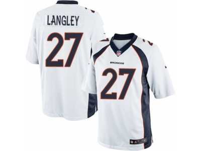 Men's Nike Denver Broncos #27 Brendan Langley Limited White NFL Jersey