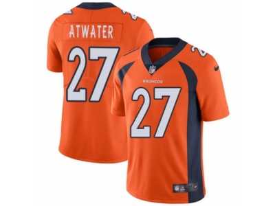 Men's Nike Denver Broncos #27 Steve Atwater Vapor Untouchable Limited Orange Team Color NFL Jersey