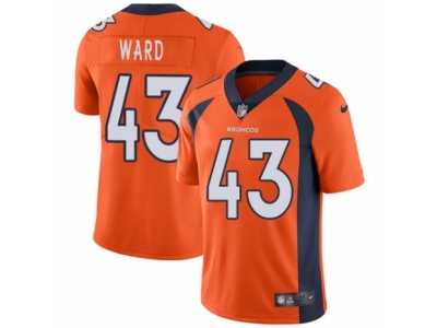 Men's Nike Denver Broncos #43 T.J. Ward Vapor Untouchable Limited Orange Team Color NFL Jersey