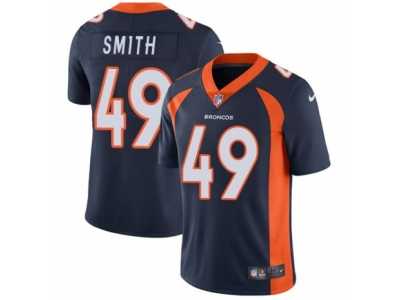 Men's Nike Denver Broncos #49 Dennis Smith Vapor Untouchable Limited Navy Blue Alternate NFL Jersey