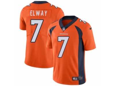 Men's Nike Denver Broncos #7 John Elway Vapor Untouchable Limited Orange Team Color NFL Jersey