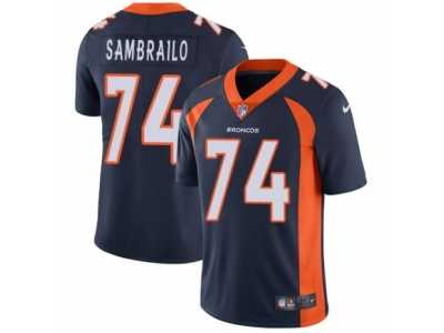 Men's Nike Denver Broncos #74 Ty Sambrailo Vapor Untouchable Limited Navy Blue Alternate NFL Jersey
