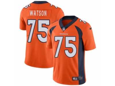Men's Nike Denver Broncos #75 Menelik Watson Vapor Untouchable Limited Orange Team Color NFL Jersey