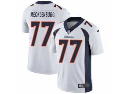 Men's Nike Denver Broncos #77 Karl Mecklenburg Vapor Untouchable Limited White NFL Jersey