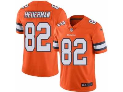 Men's Nike Denver Broncos #82 Jeff Heuerman Limited Orange Rush NFL Jersey