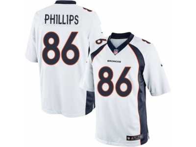 Men's Nike Denver Broncos #86 John Phillips Limited White NFL Jersey