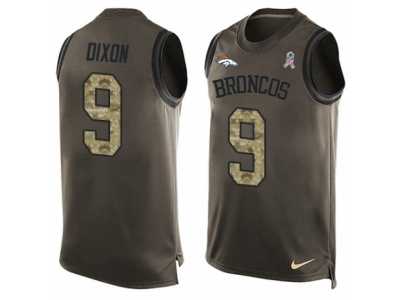 Men's Nike Denver Broncos #9 Riley Dixon Limited Green Salute to Service Tank Top NFL Jersey