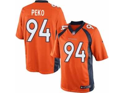 Men's Nike Denver Broncos #94 Domata Peko Limited Orange Team Color NFL Jersey