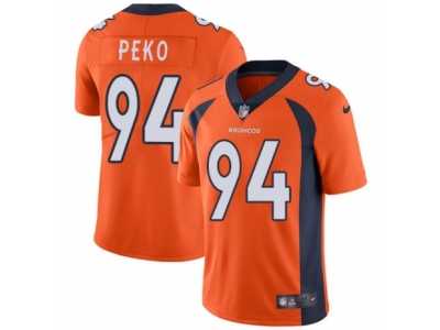 Men's Nike Denver Broncos #94 Domata Peko Vapor Untouchable Limited Orange Team Color NFL Jersey