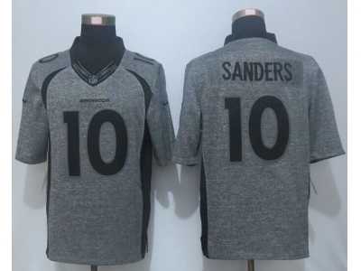 Nike Denver Broncos #10 Emmanuel Sanders Gray Men's Stitched Gridiron Gray Jersey(Limited)