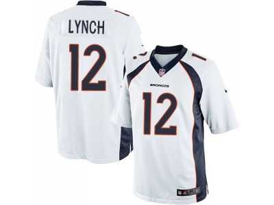Nike Denver Broncos #12 Paxton Lynch White Men's Stitched NFL Limited Jersey