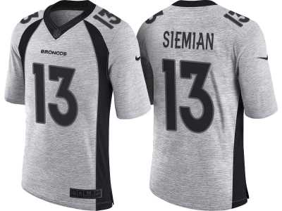 Nike Denver Broncos #13 Trevor Siemian 2016 Gridiron Gray II Men's NFL Limited Jersey