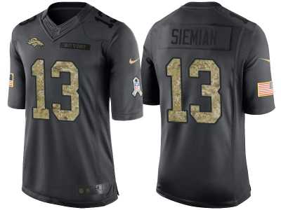 Nike Denver Broncos #13 Trevor Siemian Men's Stitched Black NFL Salute to Service Limited Jerseys