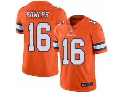 Nike Denver Broncos #16 Bennie Fowler Orange Men's Stitched NFL Limited Rush Jersey
