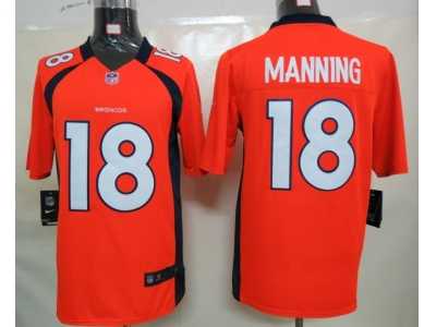 Nike Denver Broncos #18 Manning Orange[Limited]Jerseys