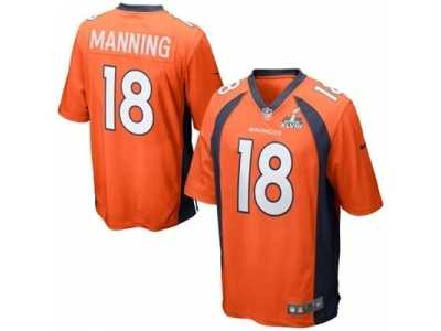 Nike Denver Broncos #18 peyton manning orange(2014 Super Bowl XLVIII Limited)