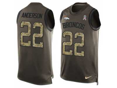 Nike Denver Broncos #22 C.J. Anderson Green Men's Stitched NFL Limited Salute To Service Tank Top Jersey