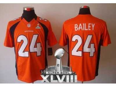 Nike Denver Broncos #24 Champ Bailey Orange Team Color Super Bowl XLVIII NFL Limited Jersey