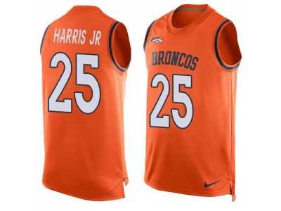 Nike Denver Broncos #25 Chris Harris Jr Orange Team Color Men's Stitched NFL Limited Tank Top Jersey