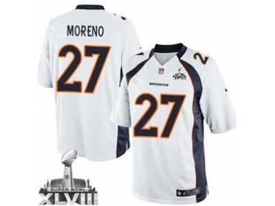 Nike Denver Broncos #27 Knowshon Moreno white(2014 Super Bowl XLVIII Limited)