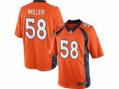Nike Denver Broncos #58 Von Miller Orange jerseys(Limited 2013 New Style)