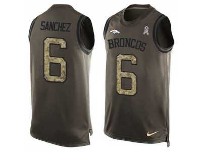Nike Denver Broncos #6 Mark Sanchez Green Men's Stitched NFL Limited Salute To Service Tank Top Jersey