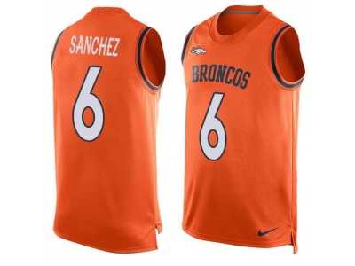 Nike Denver Broncos #6 Mark Sanchez Orange Team Color Men's Stitched NFL Limited Tank Top Jersey