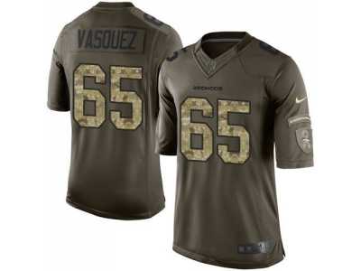 Nike Denver Broncos #65 Louis Vasquez Green Salute to Service Jerseys(Limited)