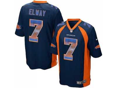 Nike Denver Broncos #7 John Elway Navy Blue Alternate Men's Stitched NFL Limited Strobe Jersey