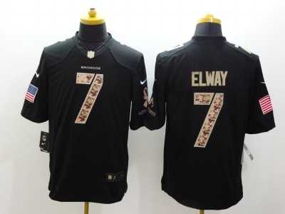 Nike Denver Broncos #7 john elway black Salute to Service Jerseys(Limited)
