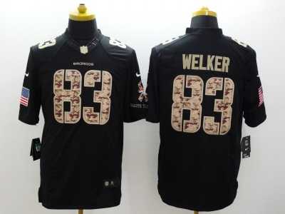 Nike Denver Broncos #83 Wes Welker Black Salute to Service Jerseys(Limited)