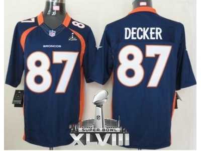 Nike Denver Broncos #87 Eric Decker Navy Blue Alternate Super Bowl XLVIII NFL Limited Jersey