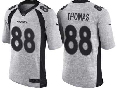 Nike Denver Broncos #88 Demaryius Thomas 2016 Gridiron Gray II Men's NFL Limited Jersey