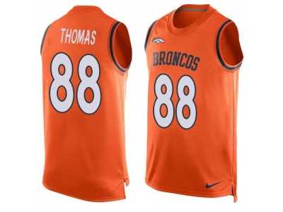 Nike Denver Broncos #88 Demaryius Thomas Orange Team Color Men's Stitched NFL Limited Tank Top Jersey